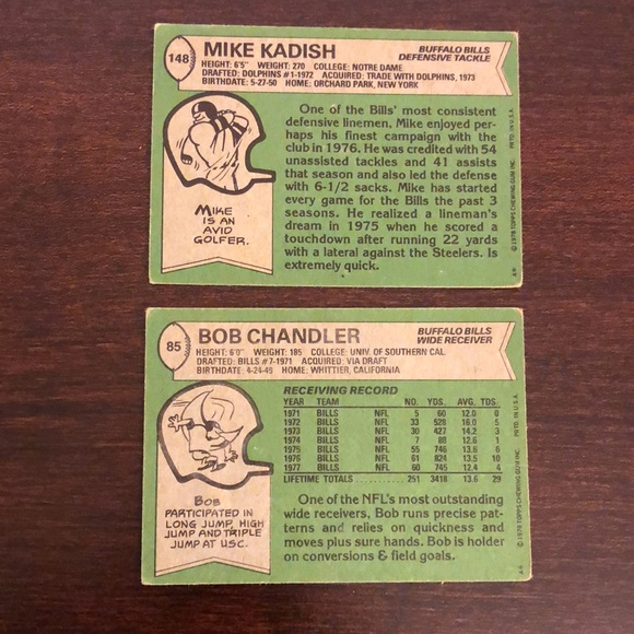 Vintage Topps NFL Buffalo Bills Football Card Bundle - Picture 9 of 11